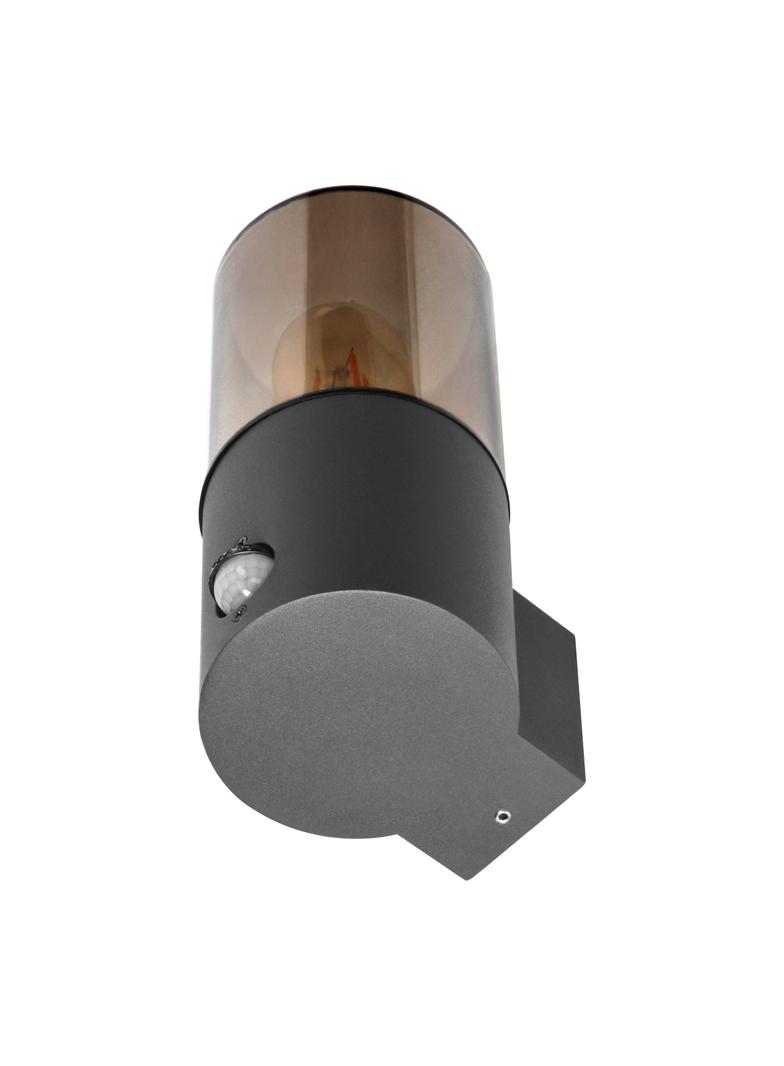 SALVIA oprawa ogrodowa hermetyczna z czujnikiem PIR E27 max. 15W IP54 szara AD-OP-6573GE27PPR ORNO