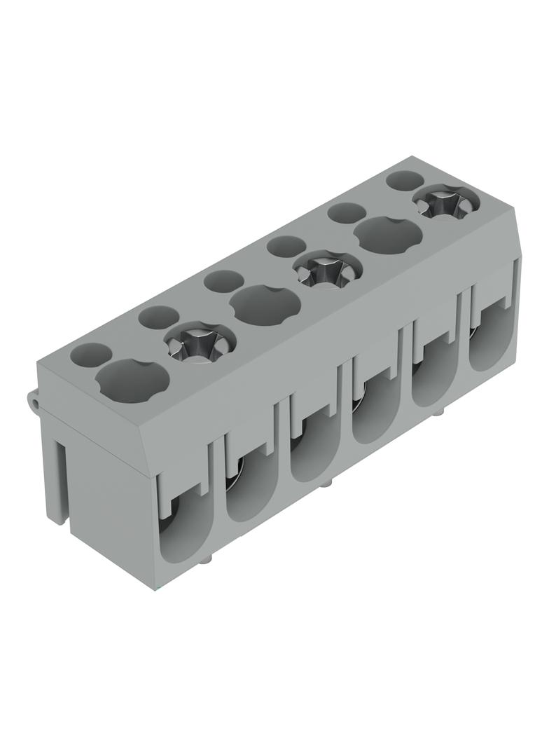 złączka śrubowa do pł. drukowanych 3-torowa szara raster 10 mm /100szt./ WAGO