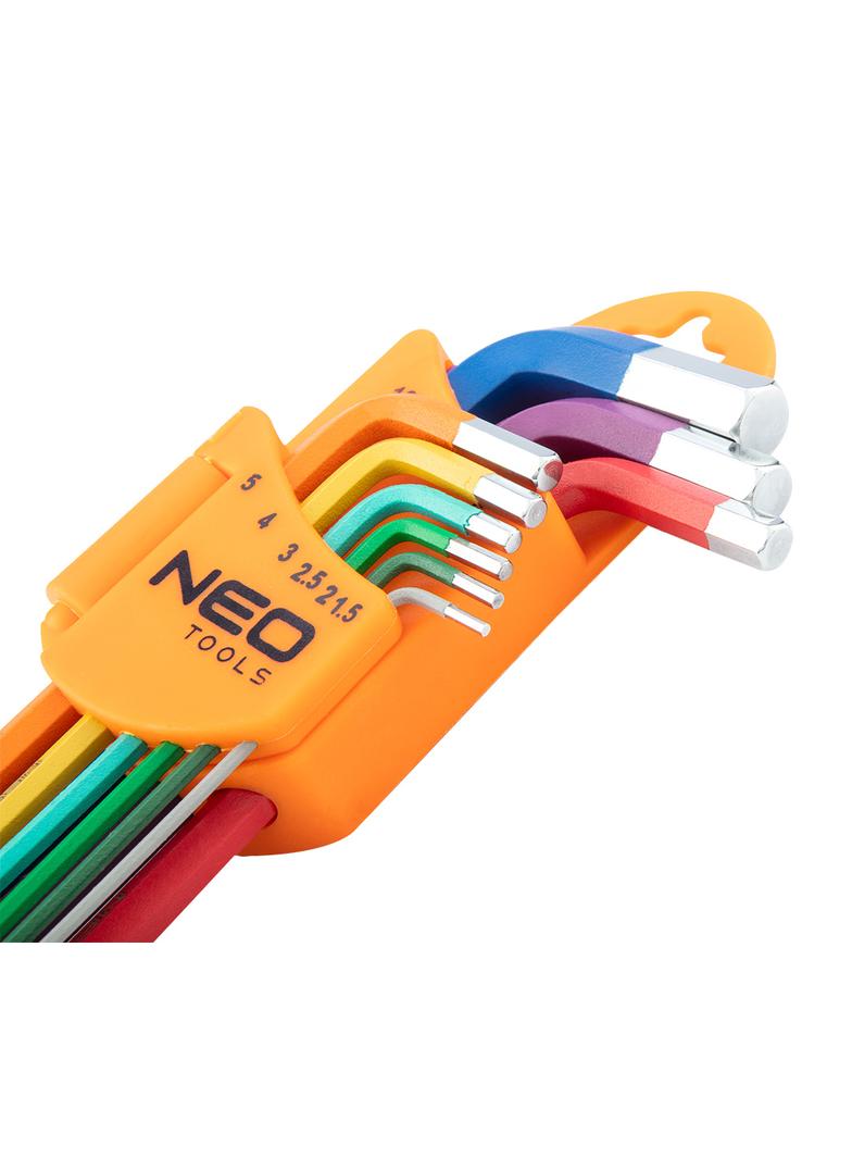 Klucze sześciokątne 1.5-10 mm, zestaw 9 szt.