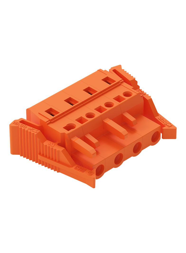 MCS-MIDI Classic gniazdo 4-bieg. pomarańczowe raster 7,62 mm /50szt./ WAGO