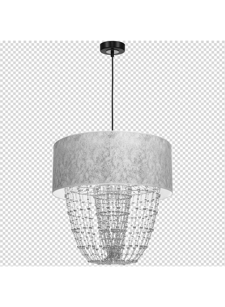 lampa wisząca Almeria E27 srebrna MLP6437 Milagro