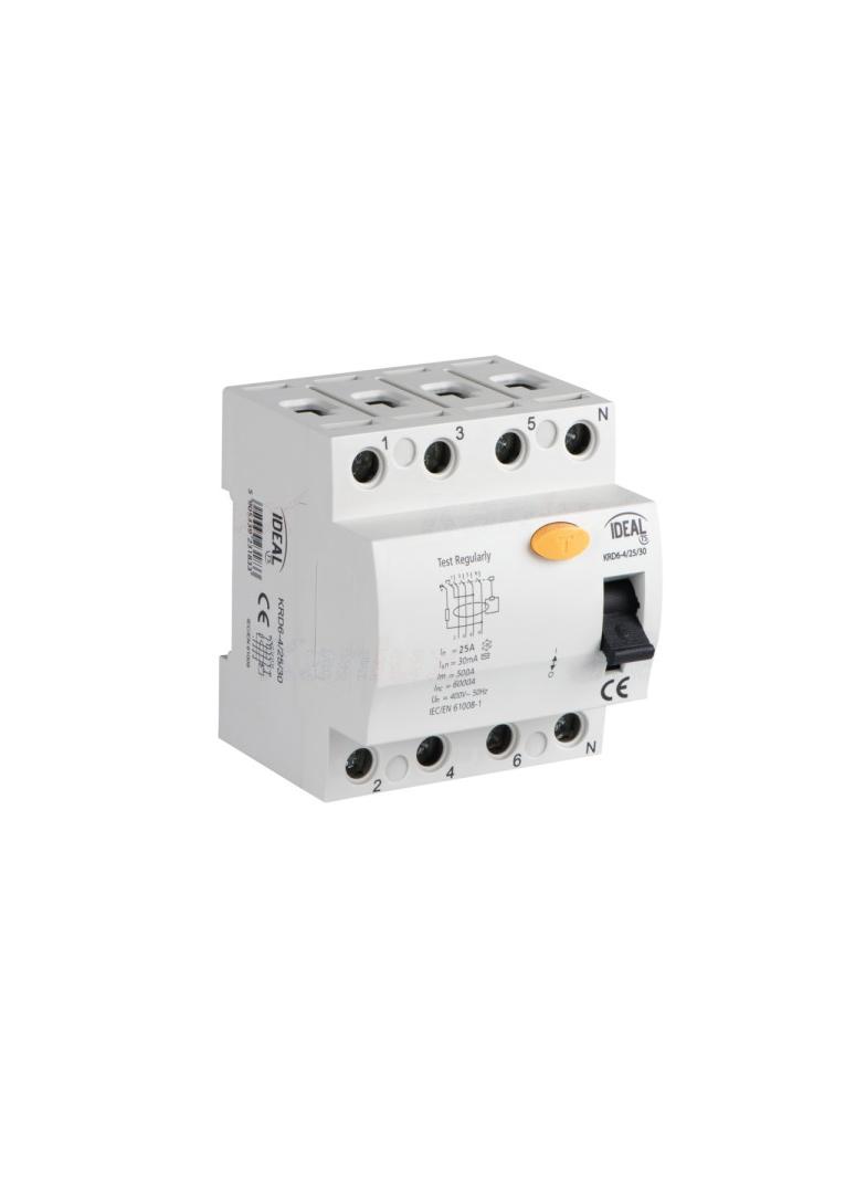 Wyłącznik różnicowo-prądowy KRD6-4/25/30