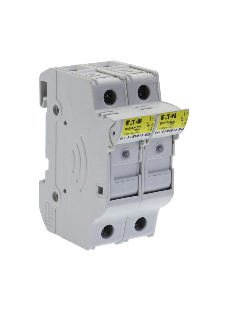 2P 10x38MFH30A1000Vdc gPV with indicator Podstawa wkładki cylindrycznej 10x38 gPV 2P 32A 1000VDC wsk