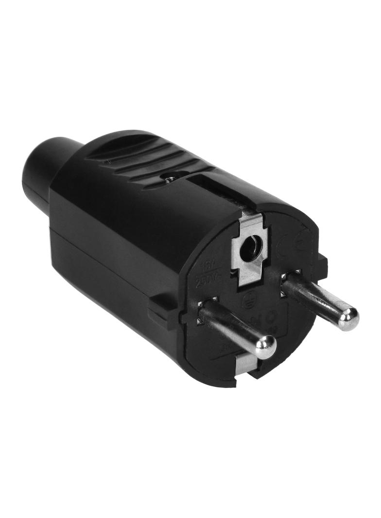 Wtyczka 2P+Z Uni-schuko, czarny OR-AE-13259 ORNO