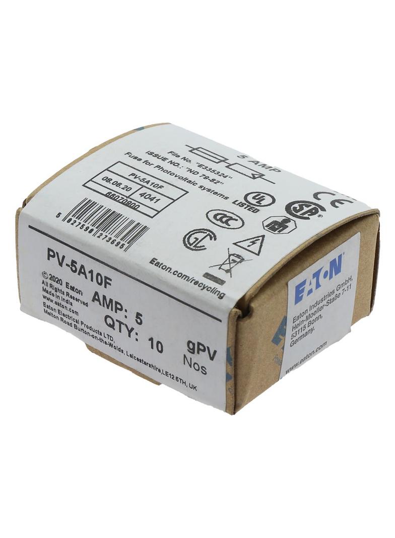 5AMP 1000VDC SOLAR FERRULE 10 X 38MM 5A 1000Vdc wkładka cylindryczna 10x38 do PV PV-5A10F EATON