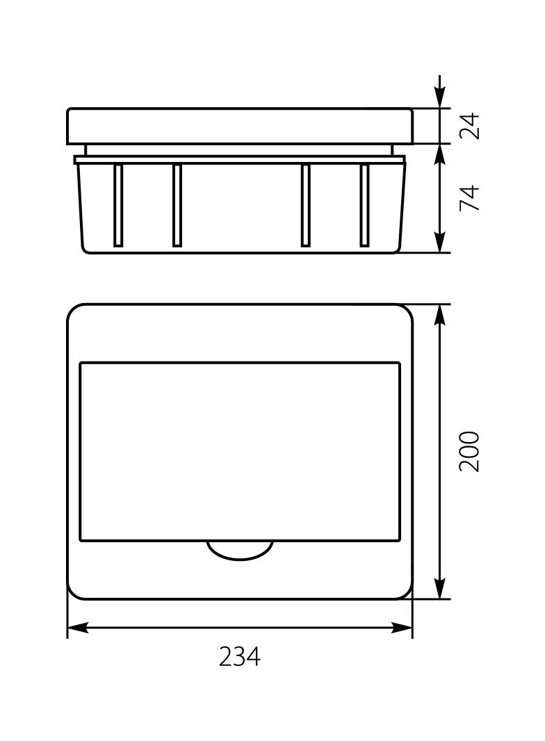 Rozdzielnica podtynkowa 1x8 IP40 RP-8/B Fala (N+PE) 8.12 OPATÓWEK