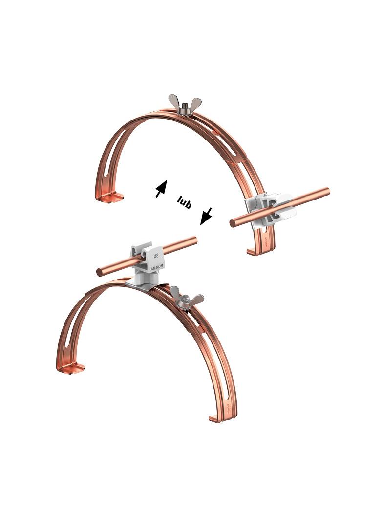 AN-15P/CU/S-N Uchwyt gąsior.rozsuw.Z-zatrz. H=3,5cm /CU/ szary