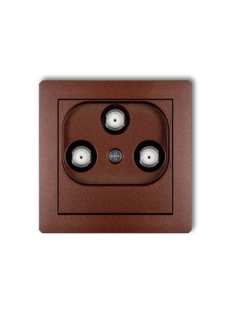 DECO Mechanizm gniazda multimedialnego 3F DATA (Vectra) brązowy metalik