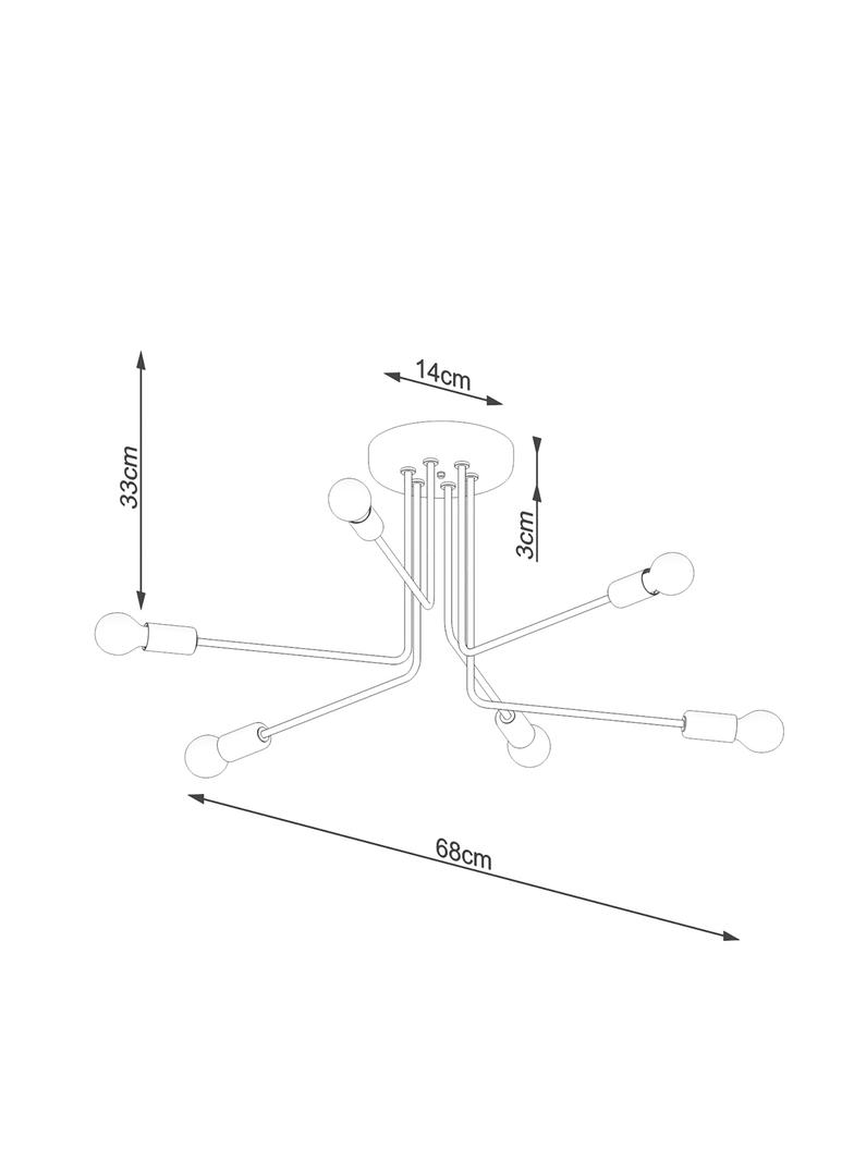 Żyrandol NORAH 6 czarny