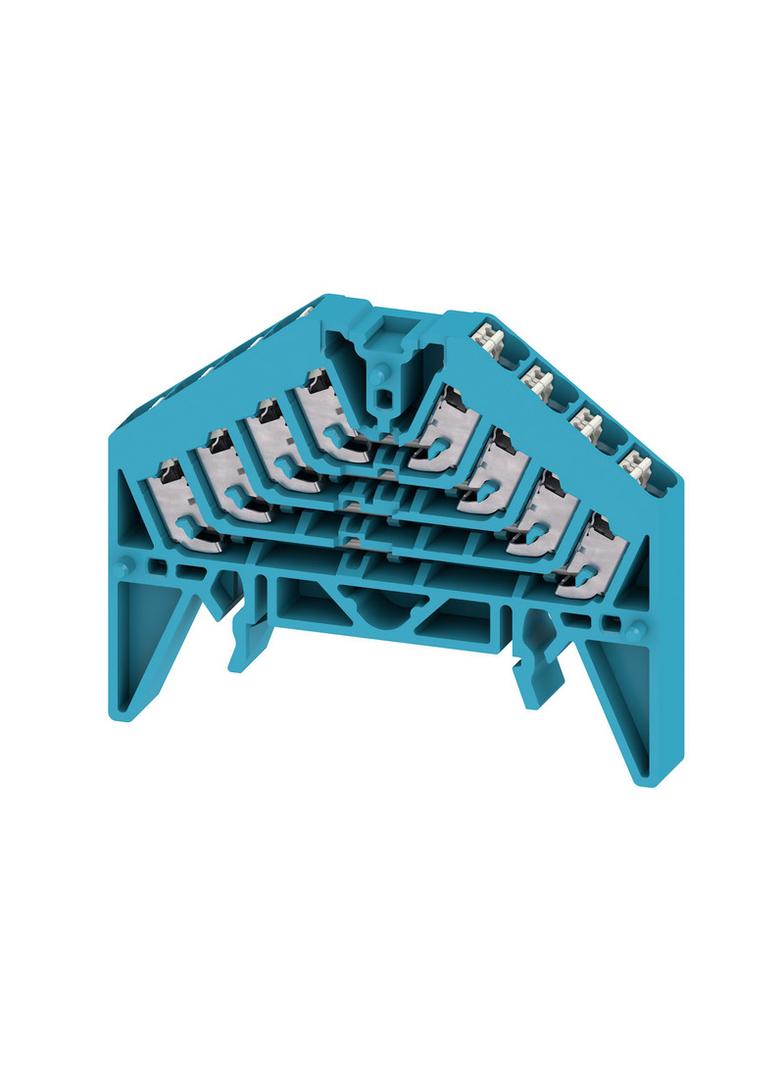 PRV 4 BL 35X15 WS Zacisk rozdzielacza krosowego, PUSH IN, 1.5, 250, 10 A, liczba przyłączeń: 16, TS 35 x 15, niebieski, kolor elementów uruchamiających: biały /20szt./ 1173920000 WEIDMÜLLER