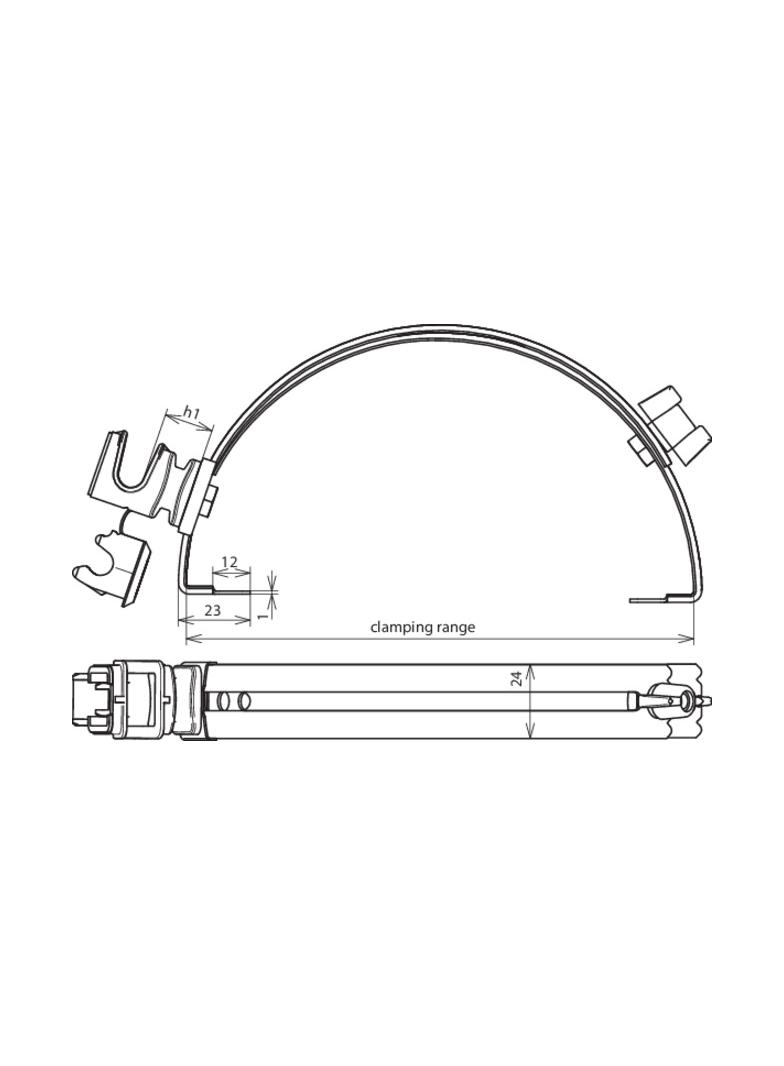 Wspornik dachowy wys. 16 mm, stal nierdzewna NIRO miedziowany, NIRO/gal Cu/tworzywo, brązowy