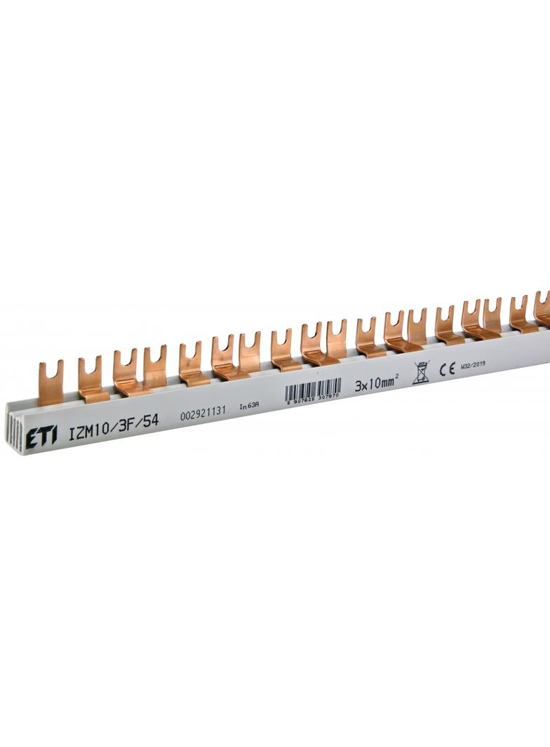 Szyna łączeniowa widełkowa 3P 63A 10mm2 (54mod.) IZM10/3F/54 002921131 ETI