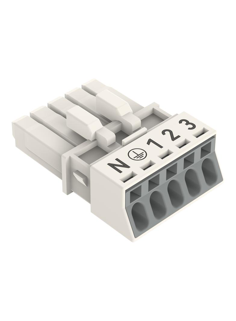 Gniazdo 5‑biegunowe białe 890‑225 /50szt./ WAGO