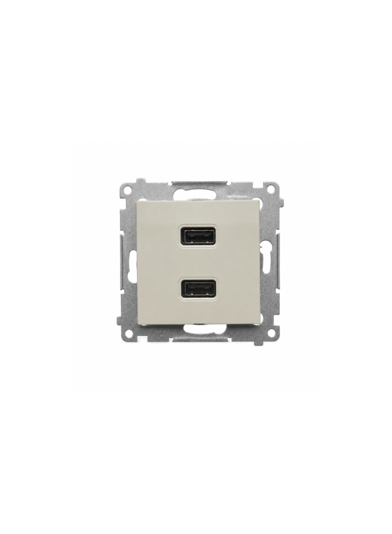 Simon 54 Ładowarka 2x USB 2.1A kaszmir mat DC2USB.01/42