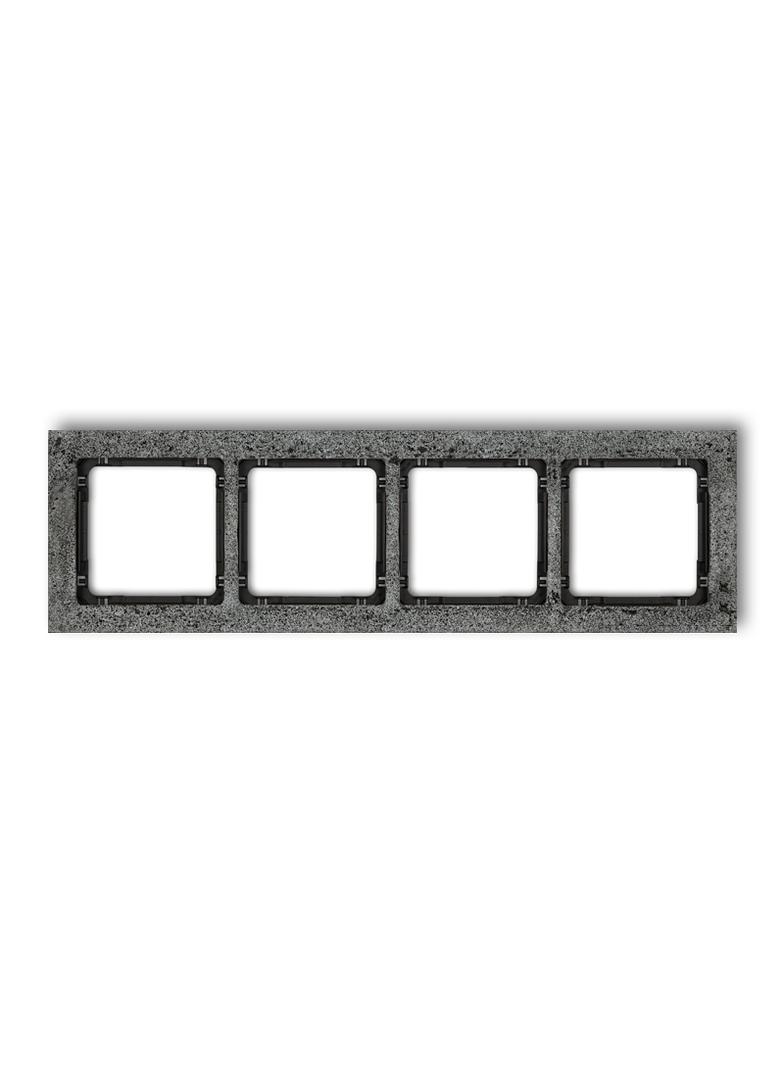 "DECO Ramka poczwórna - beton (ramka: antracytowa