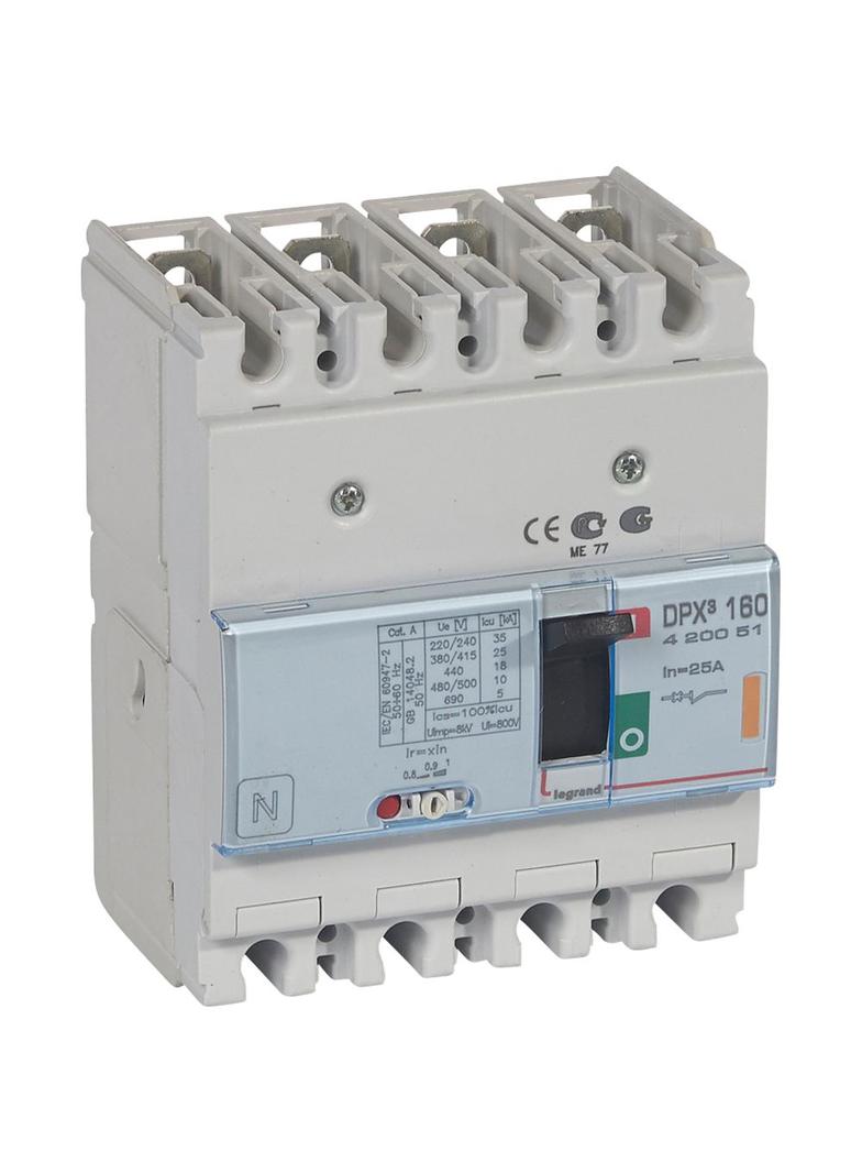 Wyłącznik DPX3 160 4P 25A 25Ka 420051 LEGRAND