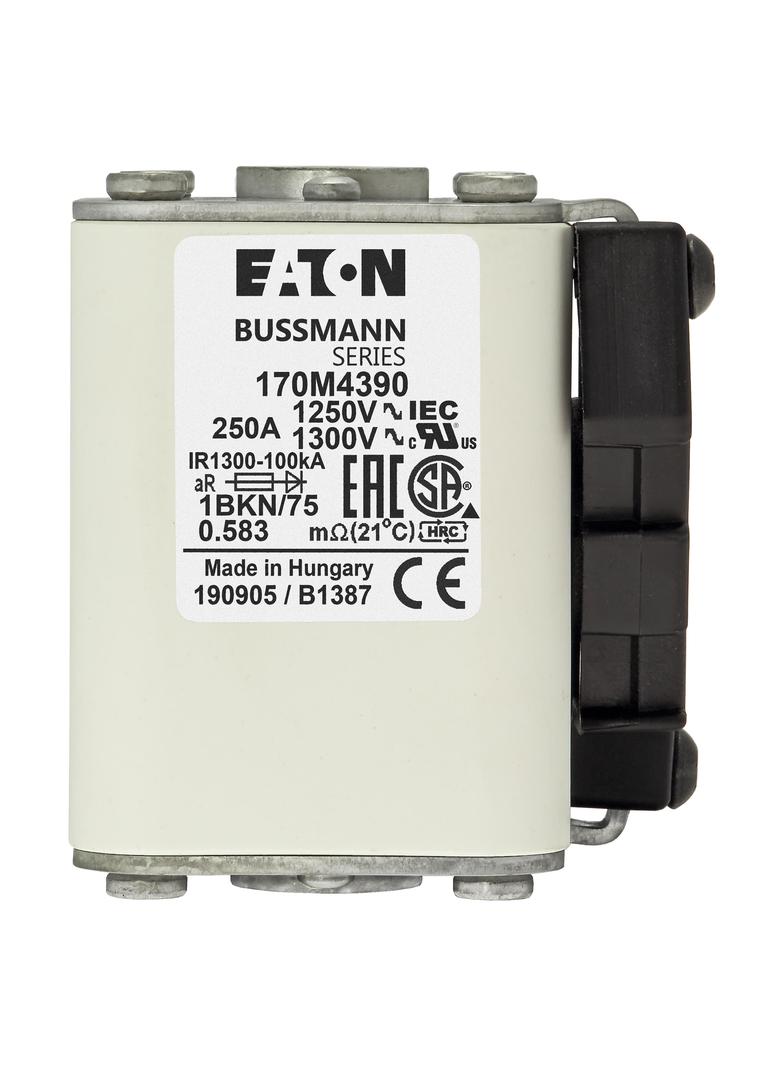 FUSE 250A 1250V 1BKN/75 AR CU Wkładka szybka 250A AC 1250V rozmiar 1 53x69x74 mm aR IEC UL 170M4390