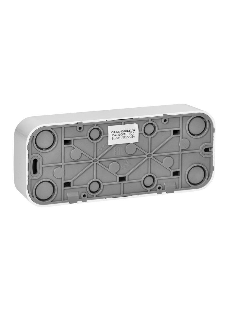 Gniazdo potrójne natynkowe ToDo 2P+Z Schuko IP20, 16A, 230V AC, 16A, 230V AC, biały, 10 sztuk