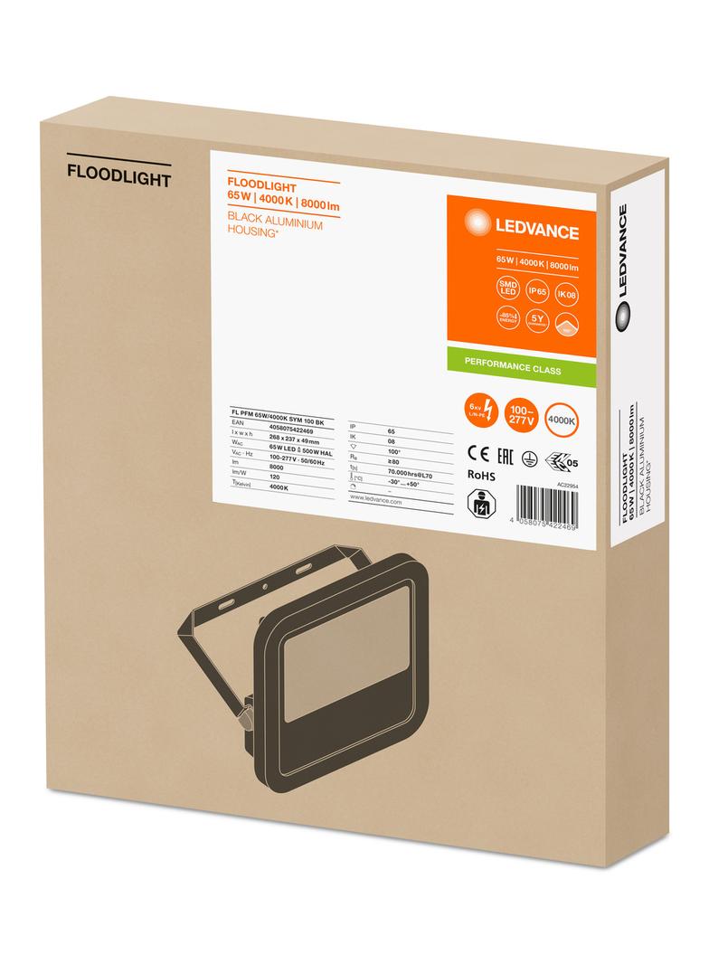 Naświetlacz FLOOD LED PERFORMANCE 65W 4000K SYM 100 black