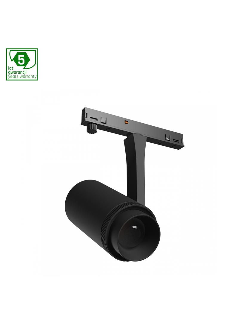 SYSTEM SHIFT NANO - SPOT ZOOM OPRAWA NA SZYNOPRZEWÓD 40x80x145MM 7W 15-45ST CZARNY 5 LAT GW.