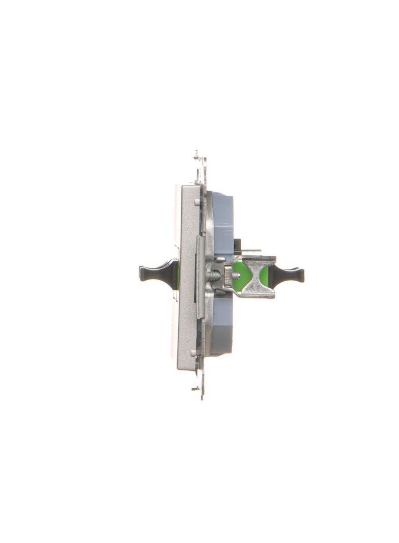 Simon 55 Gniazdo światłowodowe / optyczne podwójne SC/APC Aluminium mat TGS2.01/143 KONTAKT