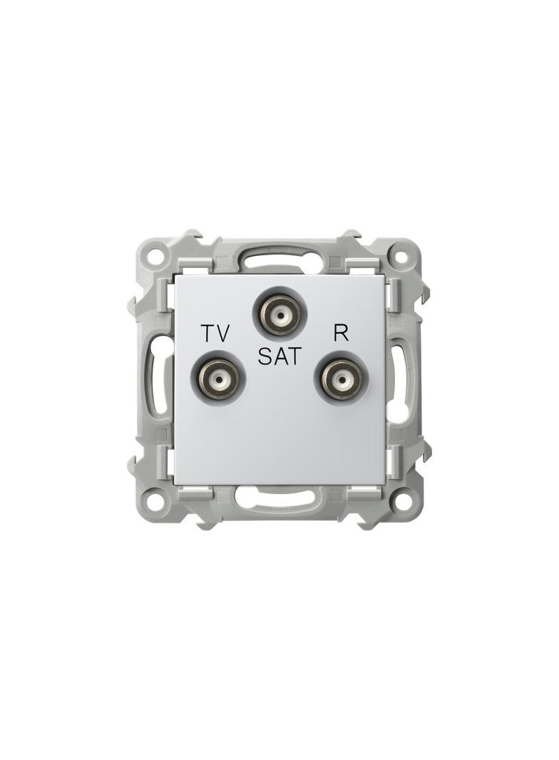 SZAFIR Gniazdo RTV-SAT końcowe - kolor biały