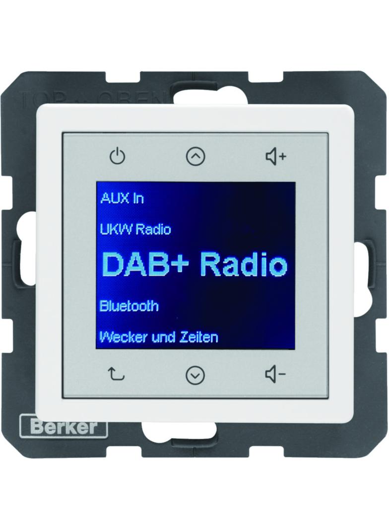 Berker Q.1/Q.3/Q.7 Q.x Radio Touch podtynkowe DAB+ Bluetooth biały aksamit  30846089 HAGER