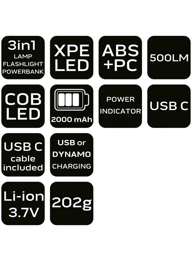Lampa biwakowa 3 w 1