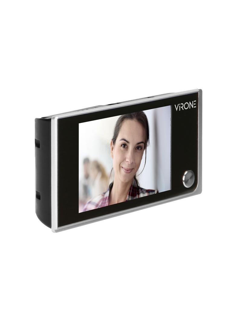 Elektroniczny wizjer do drzwi LCD 3,5" szerokokątny obiektyw bateryjny srebrny DV-1 ORNO