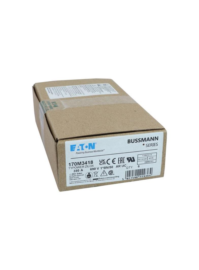FUSE 350A 690V 1*BN/50 AR UC Wkładka szybka 350A AC 690V rozmiar 1 45x59x51 mm aR I 170M3418 EATON