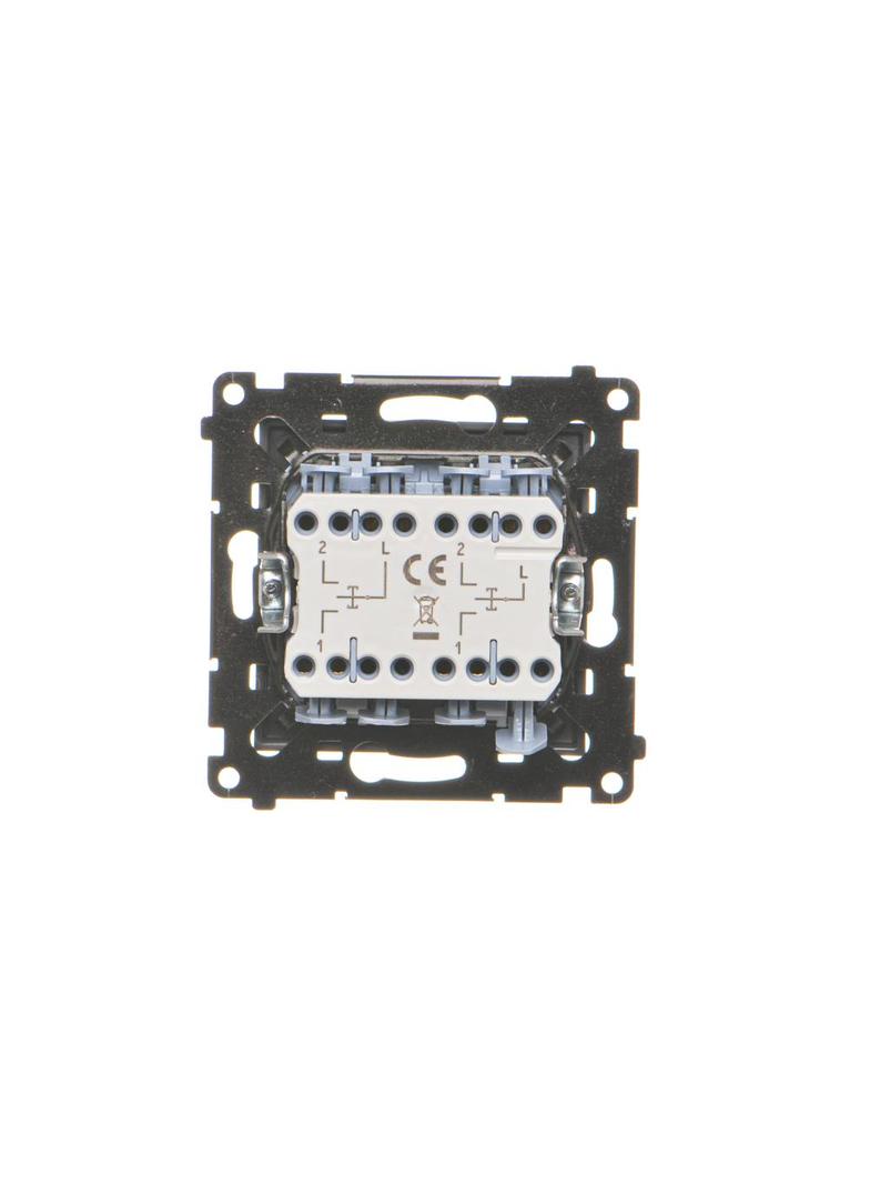 Simon 55 Przycisk zwierny poczwórny 10 AXm szybkozłączka Grafitowy mat