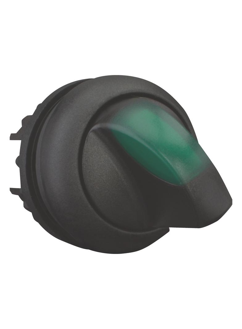 M22S-WLKV-G Napęd przełącznika 2 położeniowy zielony z podświetleniem bez samopowrotu 284540 EATON