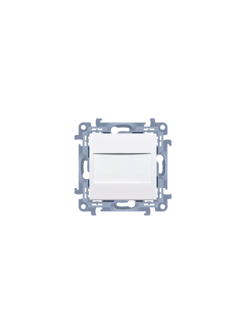 Simon 10 Zaślepka ramki Mocowanie za pomocą łapek lub wkrętów biały