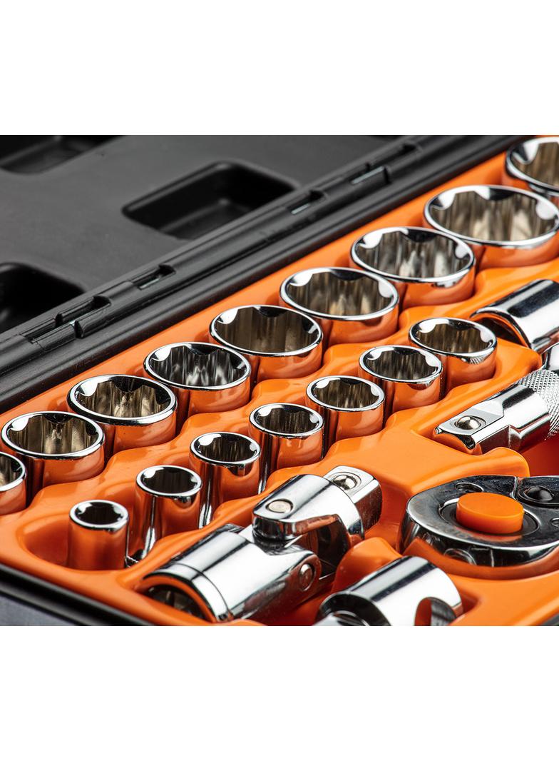 Klucze nasadowe 1/2", zestaw 23 szt.