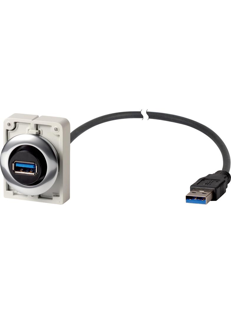 M30C-FUSB-30 Gniazdo USB 30mm płaskie z kablem 30cm 187083 EATON