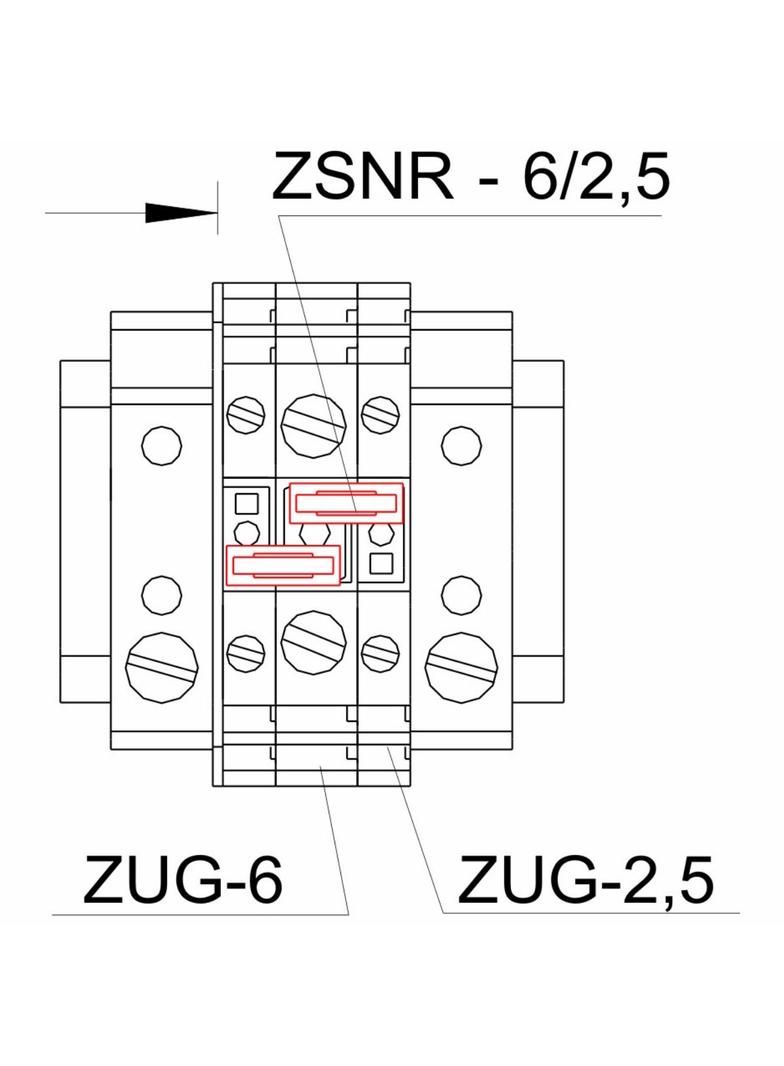 ZSNR-6/2,5 ZWIERACZ REDUKCYJNY K. CZARNY