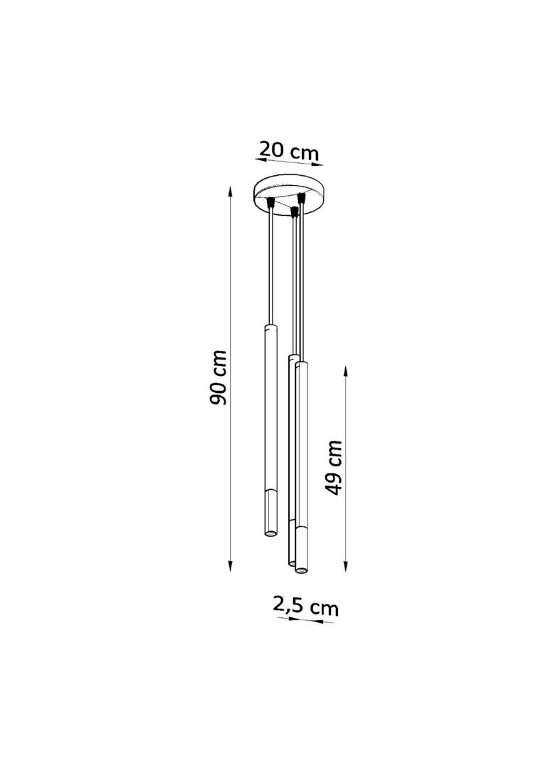 Lampa wisząca MOZAICA 3P czarny/miedź