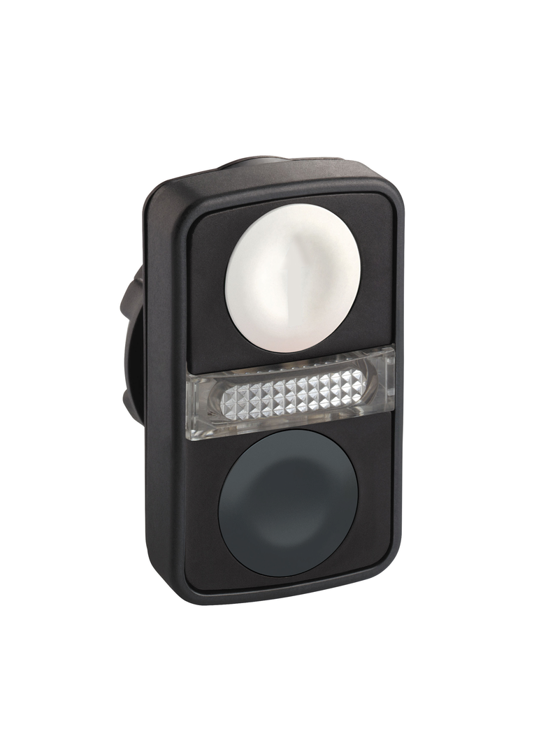 Harmony XB5 Główka przycisku podwójnego płaski/płaski z samopowrotem LED plastikowa ZB5AW7A1720