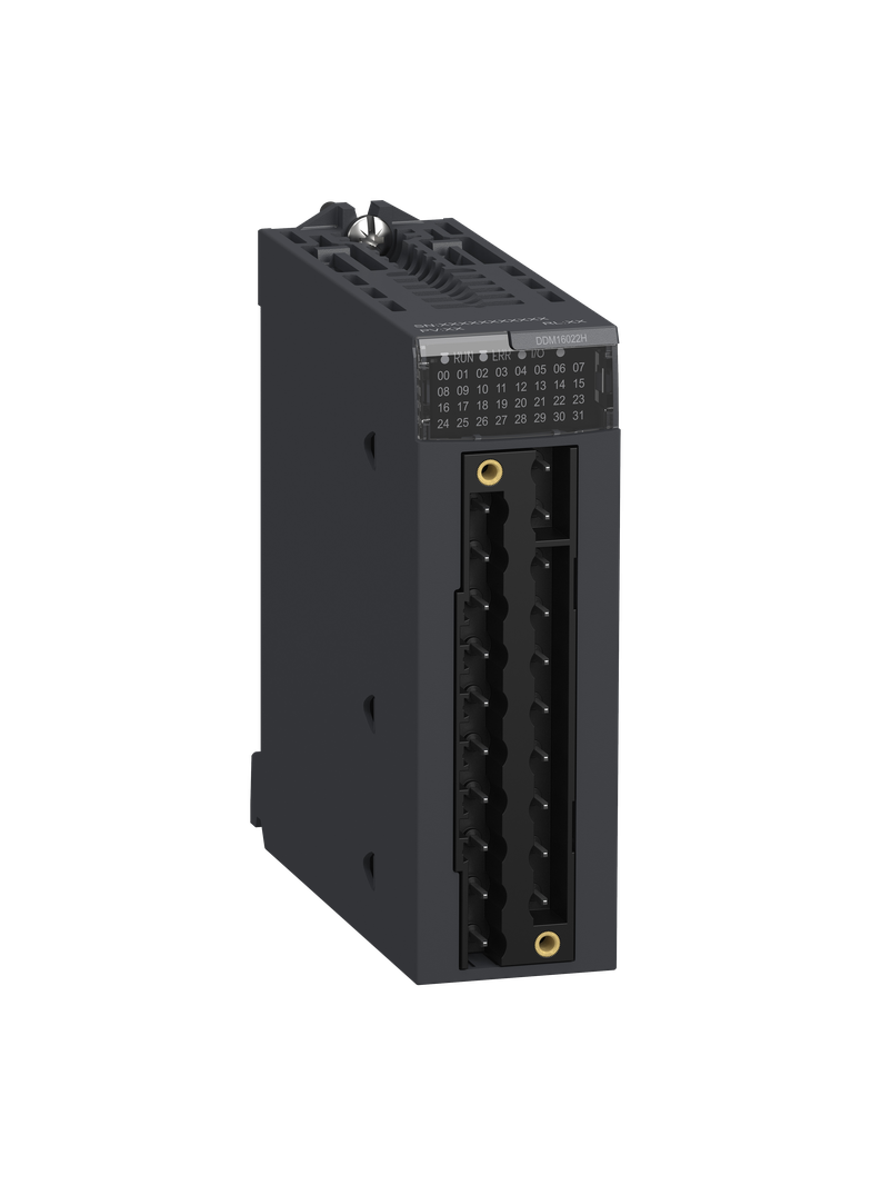 Modicon X80, moduł wyjść/wyjść cyfrowych, 8 wejść, 24 V DC, 8 wyjść, kanały półprzewodnikowe- wzmocn