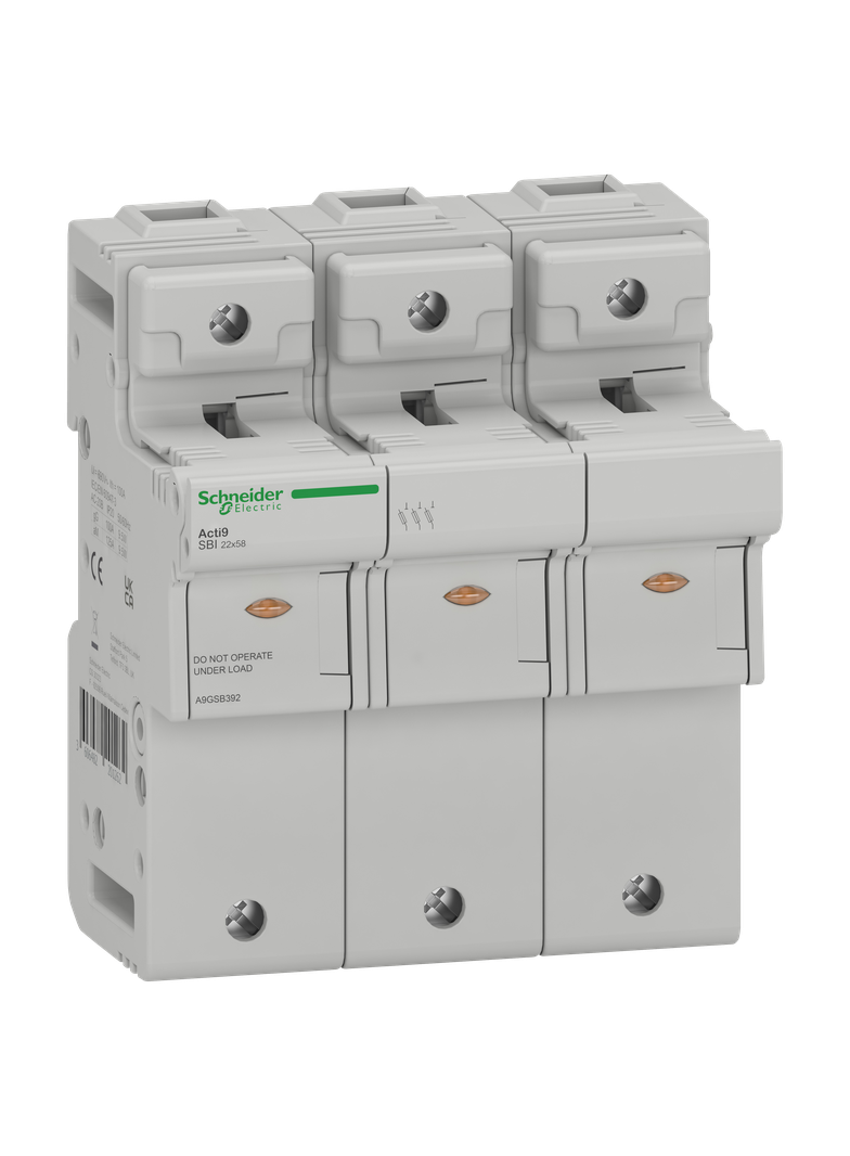 Podstawa bezpiecznikowa, Acti9 SBI, 3P, 125A, rozmiar wkładki 22 x 58mm, SBI-125-3