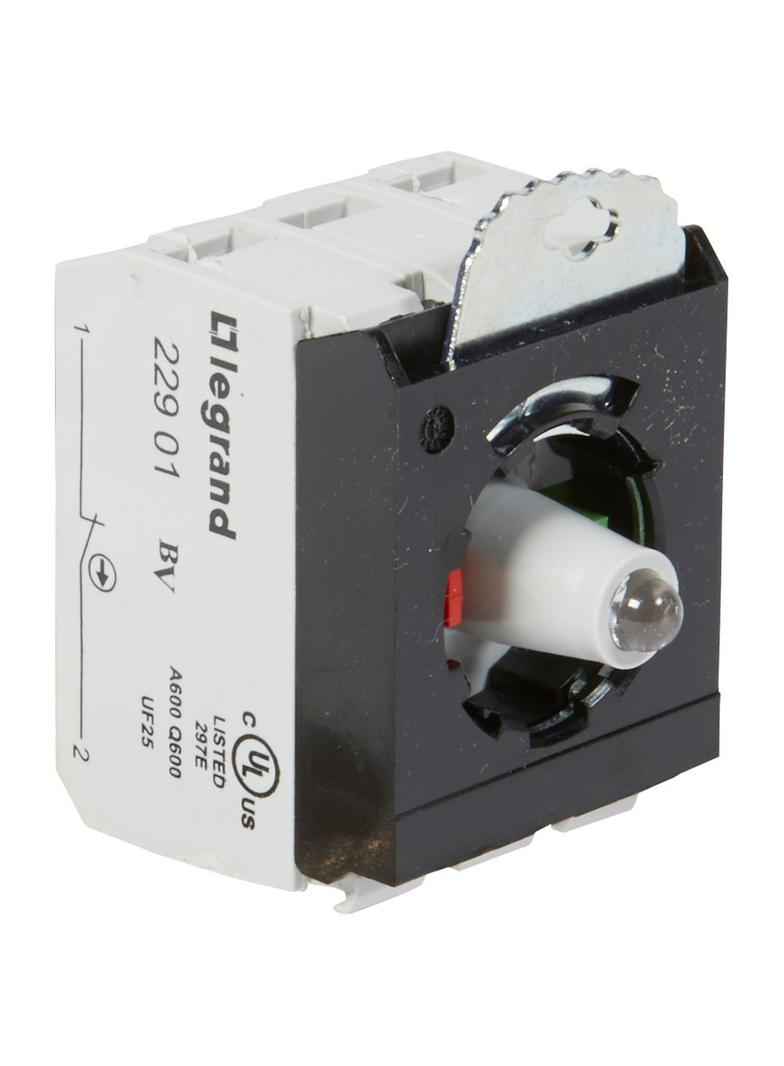 OSMOZ KORPUS KOMPLETNY, GŁÓWKA PODŚWIETLANA ZIELONA 230 V, 1Z+1R + UCHWYT POTRÓJNY ZACISKI ŚRUBOWE,