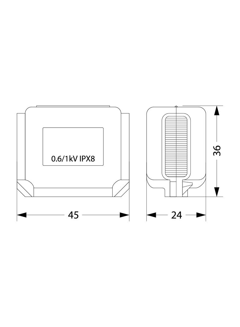 MZGEL45 Mufa z żelem / 45*37*24mm GELEBOX, IPX8, 0,6/1kV 39.45 OPATÓWEK