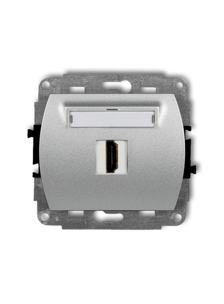 TREND Mechanizm gniazda pojedynczego HDMI 2.0 srebrny metalik