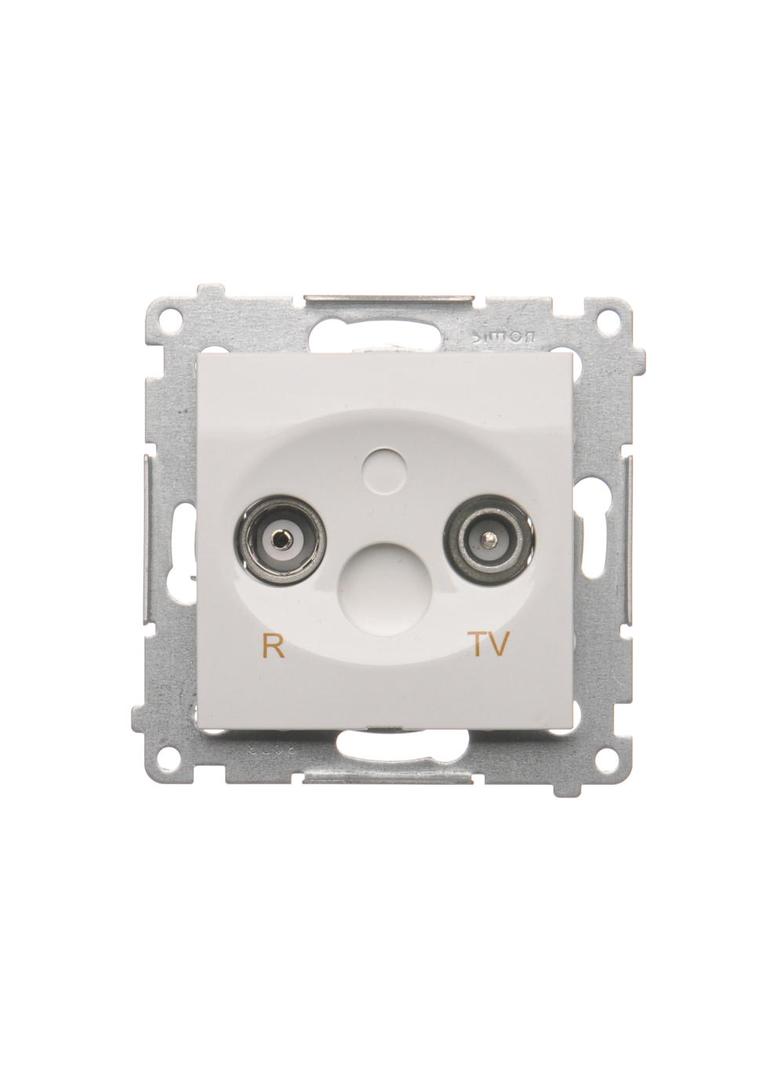 Simon 54 Gniazdo antenowe R-TV zakończeniowe do gniazd przelotowych biały