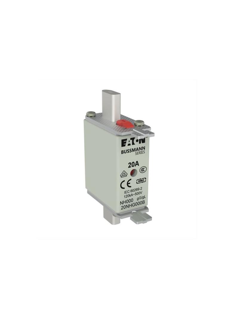 NH FUSE 20A 500V GG/GL SIZE 000 Wkładka NH000 20A 500V GL/GG podwójny wskaźnik 20NHG000B EATON