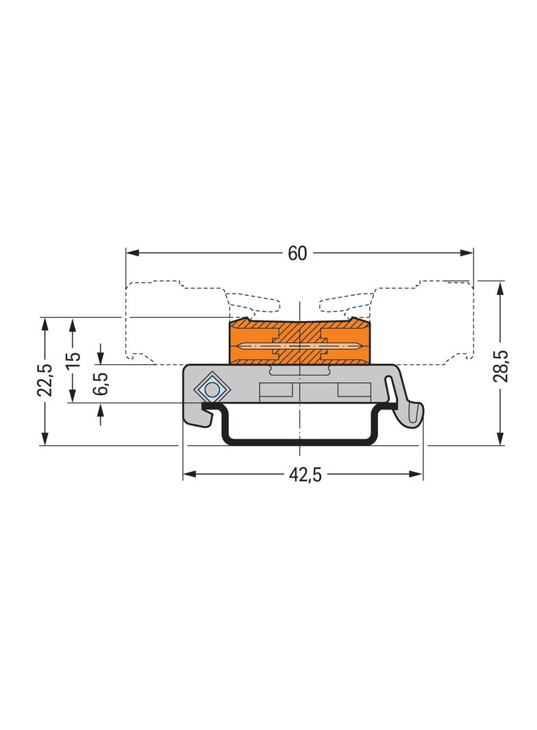 MCS-MIDI Classic wtyk dwustronny 5-bieg. pomarańczowy raster 5,08 mm /50szt./ WAGO