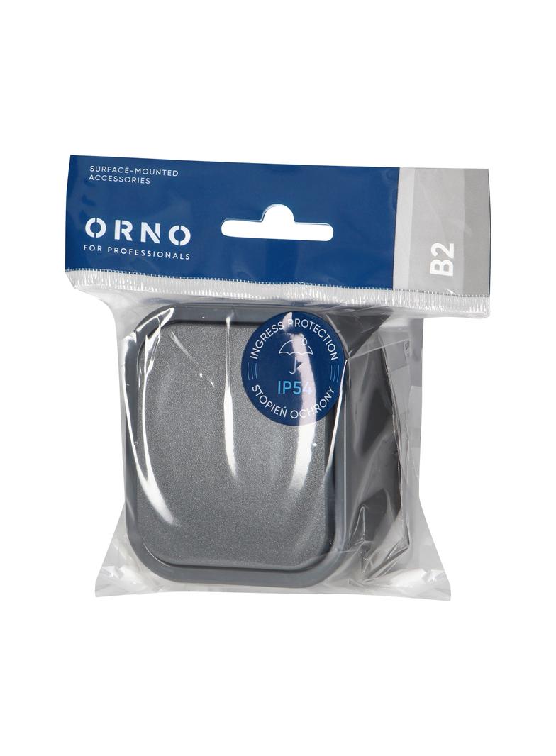 Łącznik natynkowy jednobiegunowy B2, 10A, 250V, IP54, WNT-1B2, szary OR-OE-7800/G ORNO