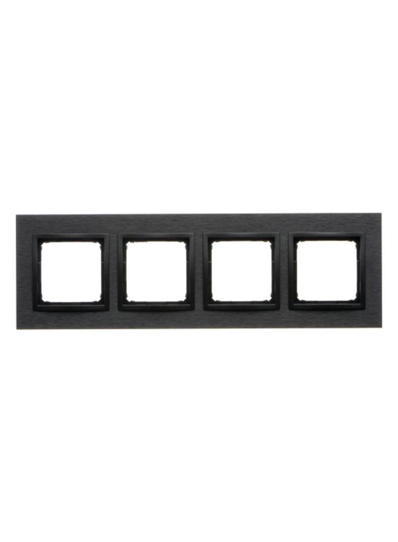 Simon 54 NATURE WMDZ-0140xS-083 Ramka 4-krotna Nature-Metal, INOX DARK, IP20/IP44. (IP44-należy zast DRN4/83 KONTAKT