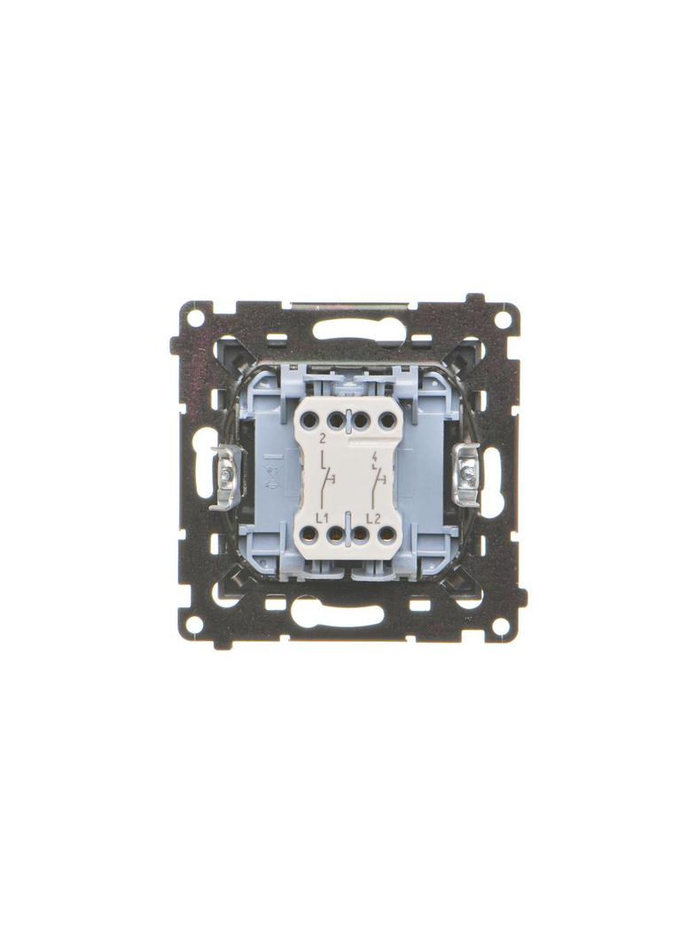 Simon 55 Przycisk zwierny podwójny zwierny bez piktogramu szybkozłączka Grafitowy mat