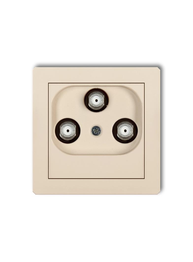 DECO Mechanizm gniazda multimedialnego 3F DATA (UPC) beżowy